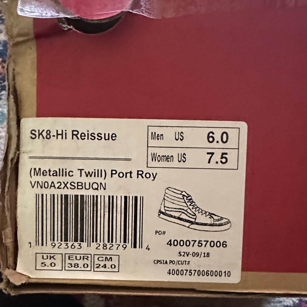 Vans Women's Burgundy and Black High-Top Sneakers - Picture 2 of 8